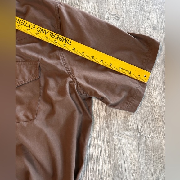 High Noon Pearl Snap Shirt Mens 3X Brown Western Short Sleeve Cowboy Cut Pockets - Picture 9 of 10